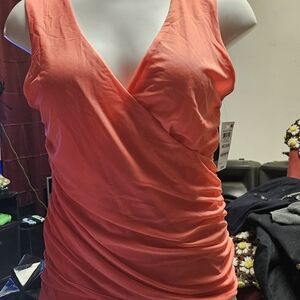 INC International Concepts Coral Wrap Tank Top